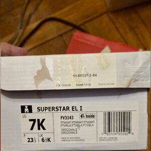 Adidas Superstar EL I Toddlers White with Reflective Stripes